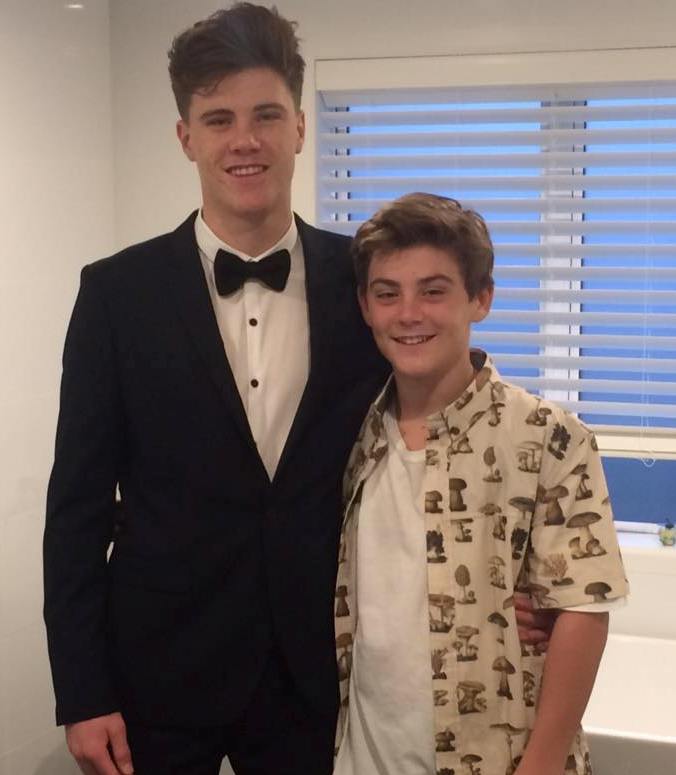 Finn Allen with his younger brother Jordy Allen