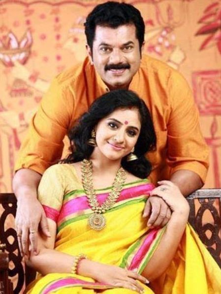 Mukesh Madhavan with his secound wife Methil