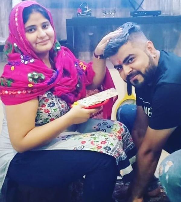 Neha Shree with her brother