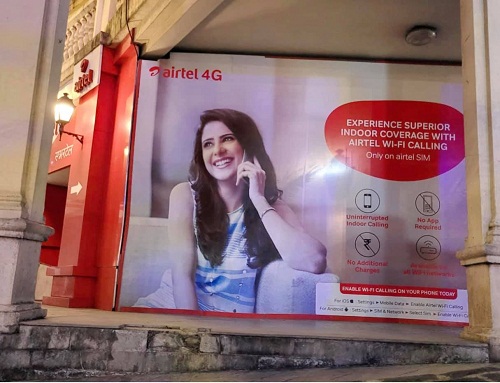 Onima Kashyap in the print advertisement of Airtel