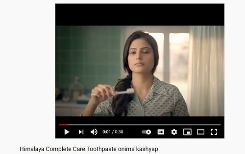 Onima Kashyap's first TV commercial