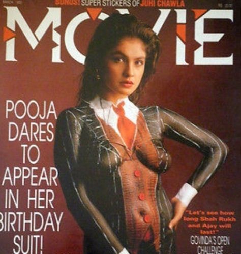 Pooja Bhatt featured on a magazine cover with body paint