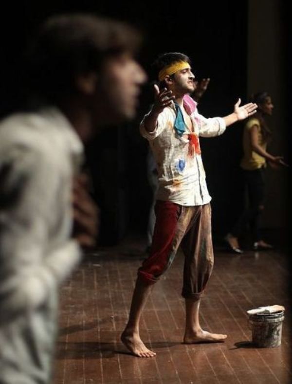 Rajat Verma performing in theater