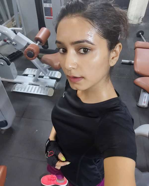 Rishikaa Singh Chandel inside a gym