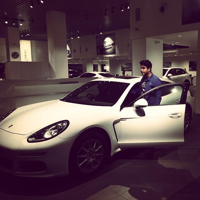Rohit Gupta with his Porsche Panamera car