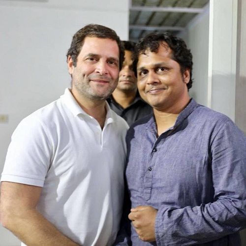 Saket Gokhale with Rahul Gandhi
