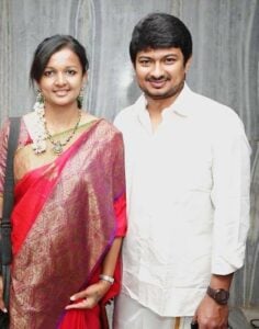 Udhayanidhi Stalin with his wife
