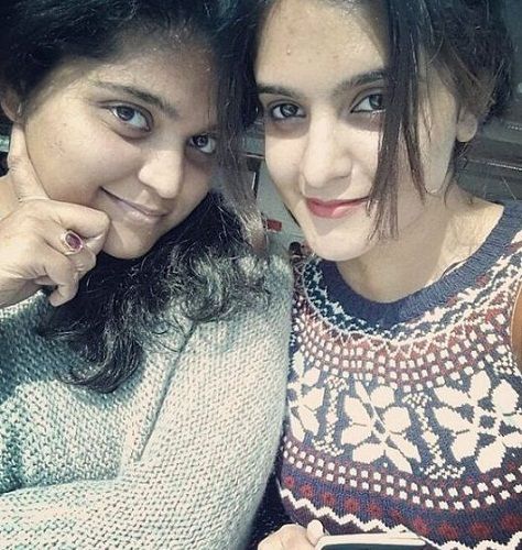 Vyjayanthi Adiga with her sister