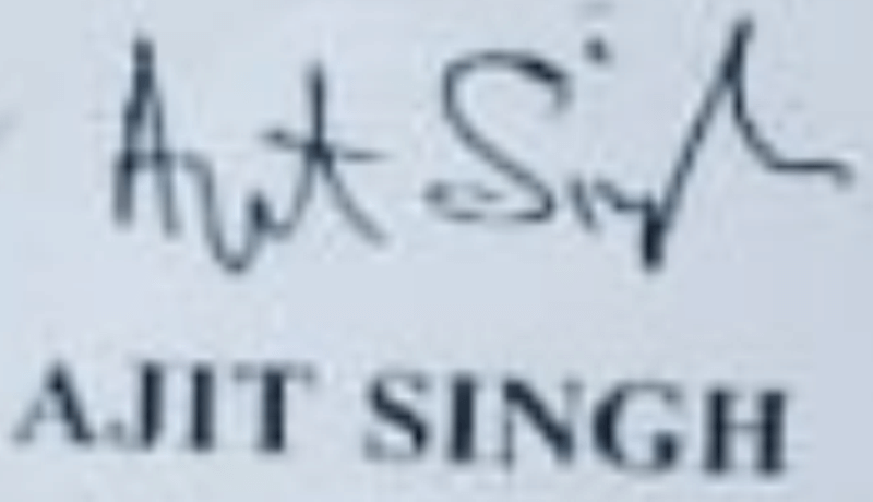 Ajit Sing Signature