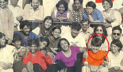 An old group photo of Rajeev Masand