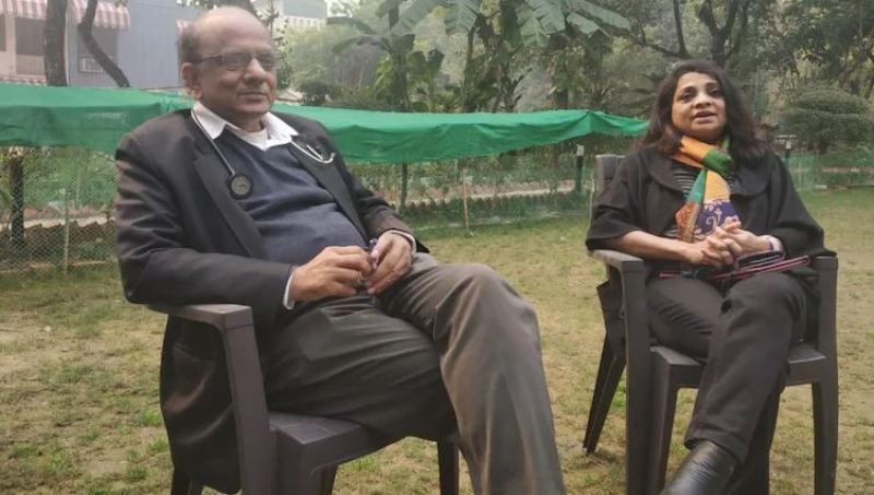 Dr. K. K. Aggarwal with his wife, Veena Aggarwal