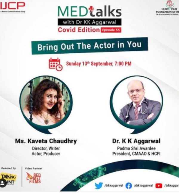 Dr. K. K. Aggarwal's Instagram post about his programme Medtalks