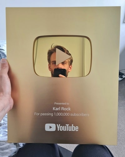 Karl Rock's YouTube play button