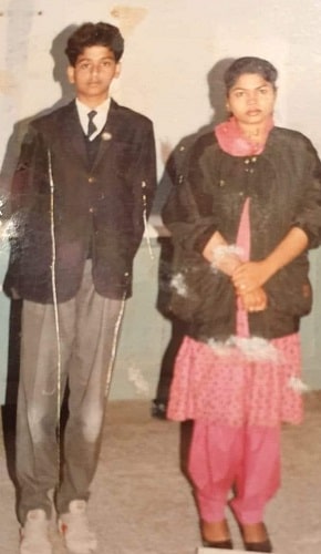 Nithin Kamath in his school days