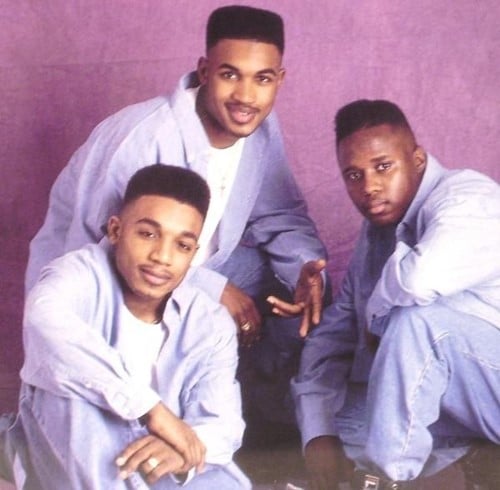 Picture of members of 'H Town' band with Kevin 'Dino' Conner (left)