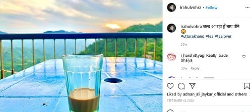 Rahul Vohra’s Instagram post about his love for tea