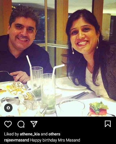 Rajeev Masand with his wife
