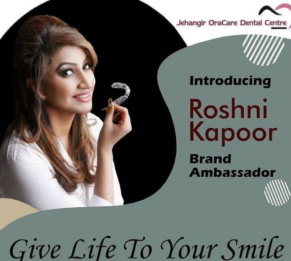 Roshni Kapoor as the brand ambassador of Jehangir OraCare Dental Centre