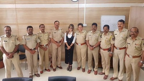 Roshni Kapoor with Maharashtra Police