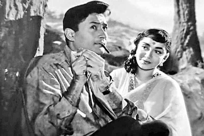 Sadhana with Dev Anand in the movie Hum Dono