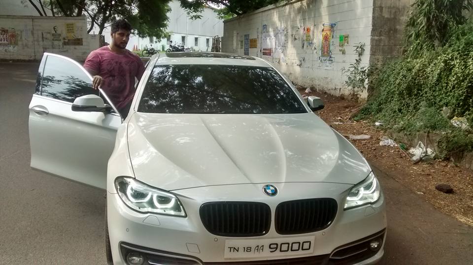 Senthil Kumaran Selvarajan with his BMW Car