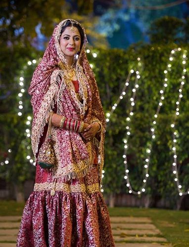 Afshan Anjum on her wedding day