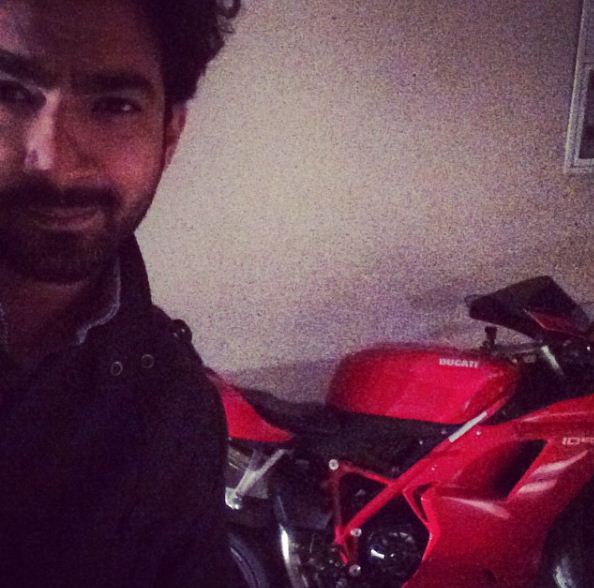 Ali Safina with his superbike