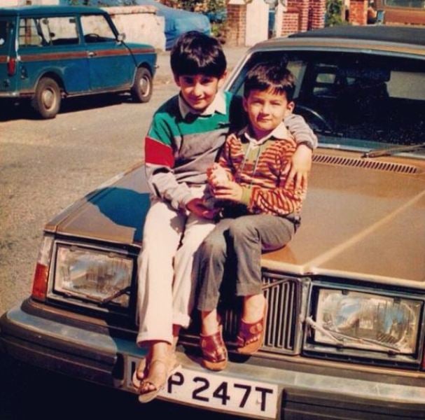 Ali Safina's (left) childhood picture with his brother (right)