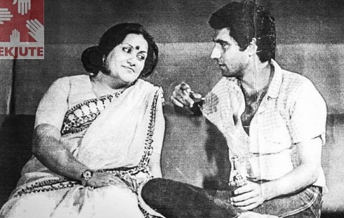 An old picture of Nadira Babbar and Raj Babbar