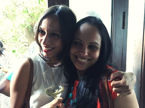 Anya Rangaswami with her friend