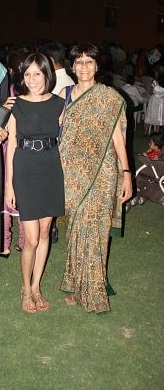 Anya Rangaswami with her mother