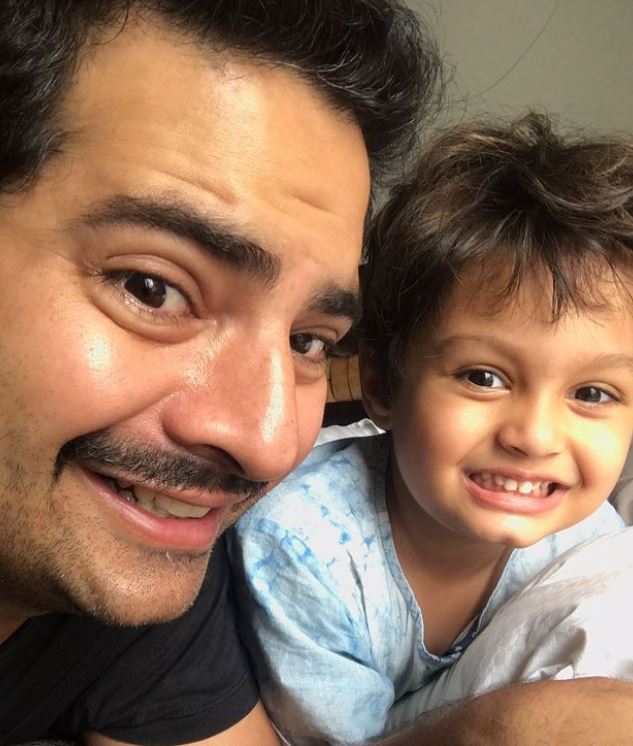Karan Mehra and his son