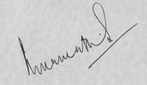 Lala Amarnath's signature