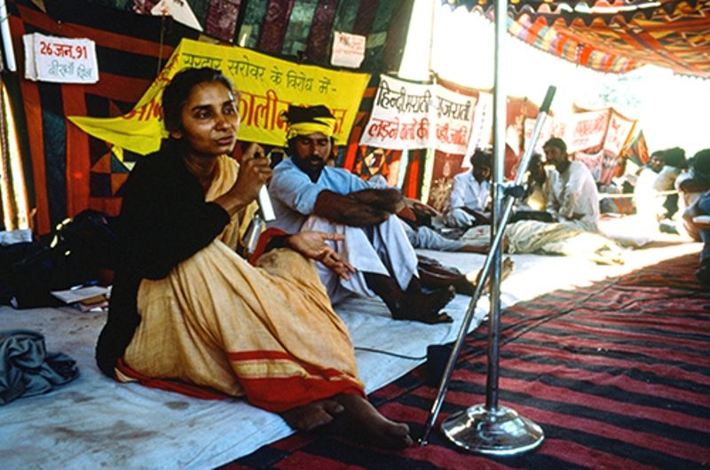 Medha Patkar during Narmada Bachao Andolann in 1992