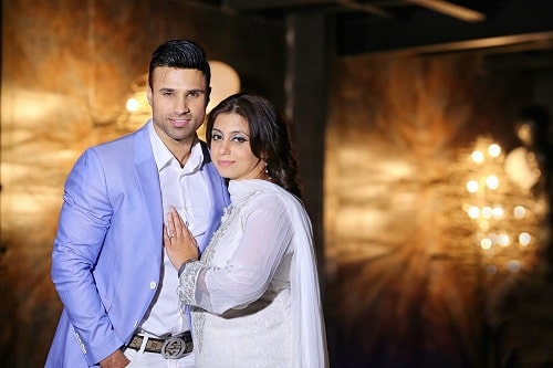 Rahim Pardesi with his first wife, Sumera Amer