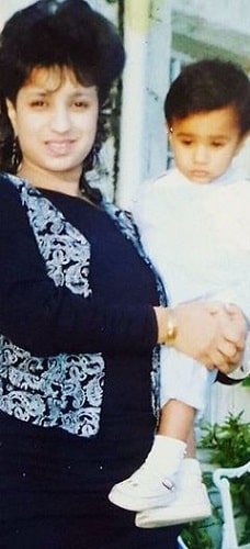 Rahim Pardesi's childhood picture with his mother
