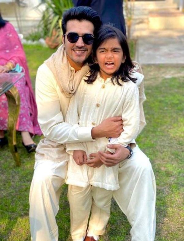 Shahzad Sheikh with his son