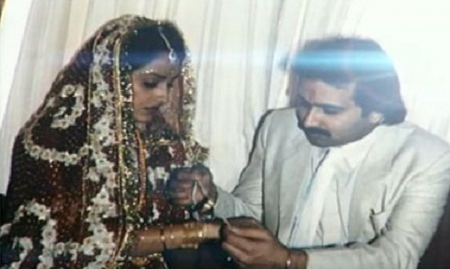 Shrikant Nahata and Jaya Prada's wedding picture