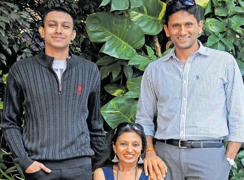 Venkatesh Prasad with his family