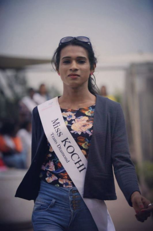 Anannyah Kumari Alex while winning the Ms Kochi Trans Diamond title in 2018