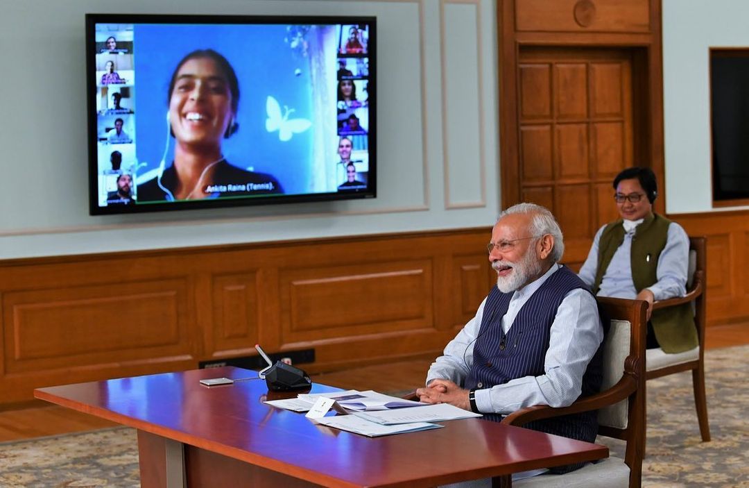 Ankita Raina while interacting with Prime Minister Narendra Modi amid the covid-19 lockdown