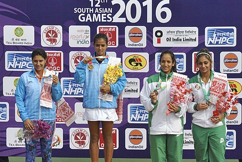 Ankita won the gold medal in 2016 in singles in South Asian games
