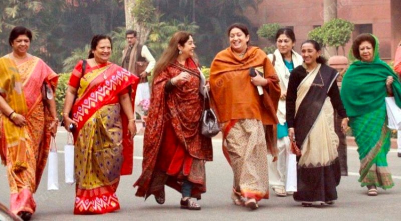 Darshana Jardosh (second from left) with other Bharatiya Janata Party's female MPs