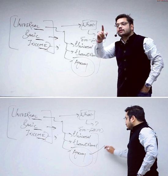 Deepanshu Singh teaching students