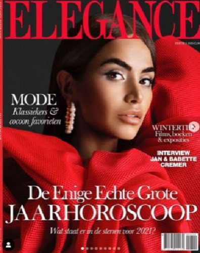 Diipa Khosla's featured on the cover of Elegance magazine