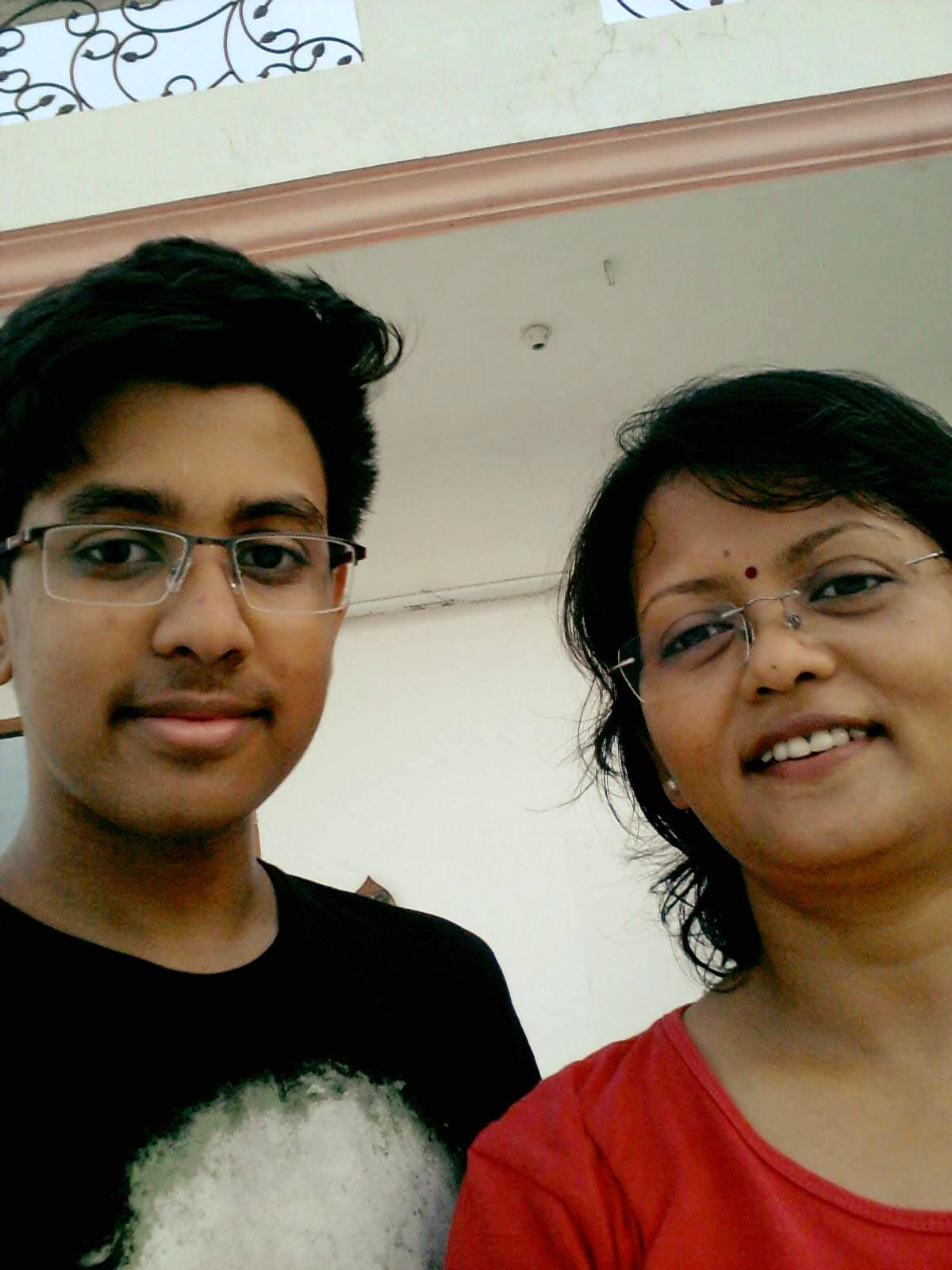 Kathi Mahesh's wife and son