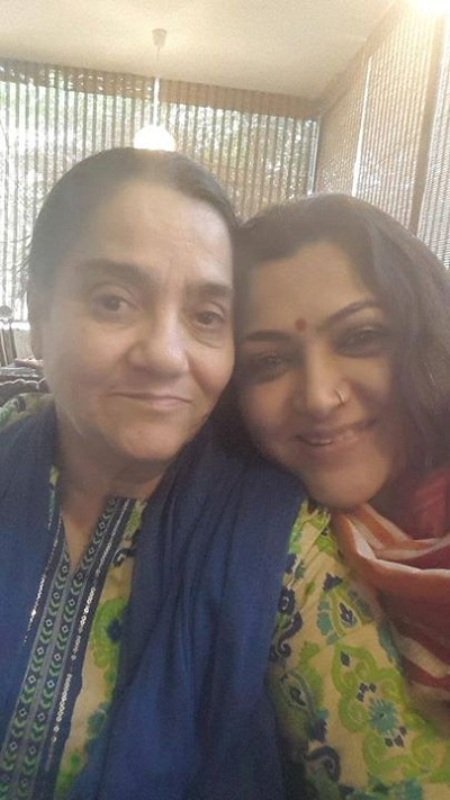 Khushbu Sundar with her mother