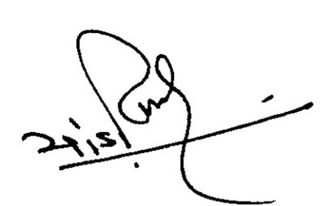 Mansukh Mandaviya's signature