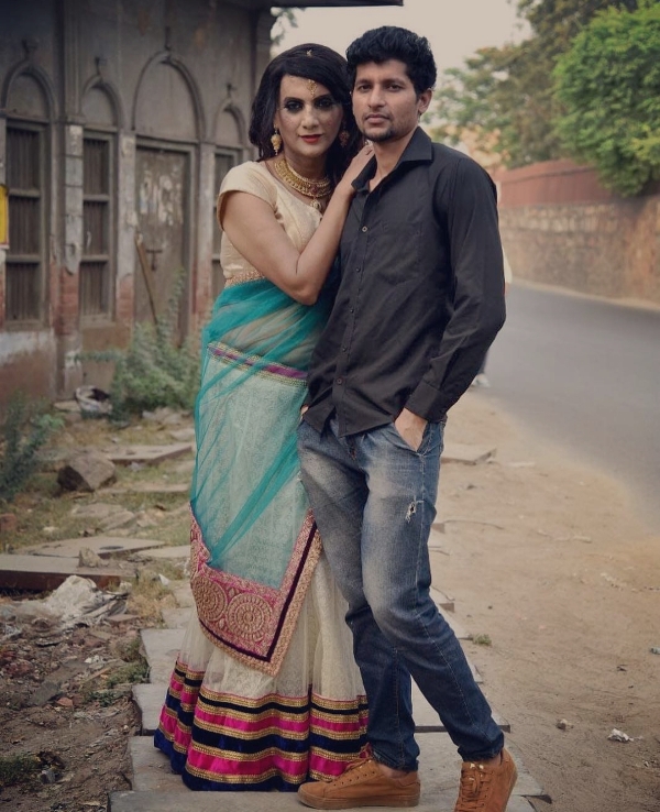 Naaz Joshi with her husband