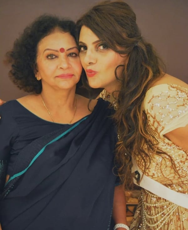 Naaz Joshi with her mother